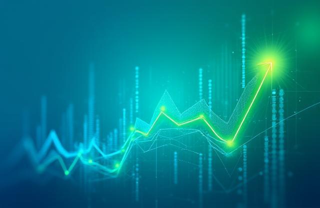 Abstract representation of data analytics and growth charts